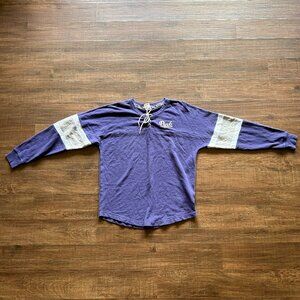 Victoria's Secret Pink Lace Up Long Sleeve Shirt Sweatshirt Women’s Medium